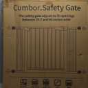 Cumbor 29.7-46" Baby Gate for Stairs, Mom's Choice Awards Winner-Auto Close Dog Gate for the House, Easy Install Pressure Mounted Pet Gates for Doorways, Easy Walk Thru Wide Safety Gate for Dog, Brown