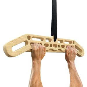 Wooden Hanging Board for Climbing, Multi-Grip Fingerboard for Indoor/Outdoor Fitness Training, Enhances Climbing Power & Grip Strength, Perfect for Adult Fitness Enthusiasts