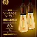 GE General Electric Vinta Small 60W Amber ST19 (2-Pack)