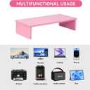 Qupui 21" Monitor Stand Riser with Phone Holder, Monitor Stand for Desk, Computer Monitor Stand, Desk Shelf for Top of Desk, Desktop Organizer for Laptop, Printer, TV