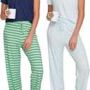 Ultra Performance 2 Pack Womens PJ Pajama Sets PJs Pajamas Pants Set's Ladies Soft Lounge Pjs Pajamas For Women Set (XXL)