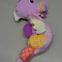 Baby Toys 0-6-12 Months,Musical Stuffed Animals Activity Soft Infant Toys with Multi-Sensory Crinkle, Rattle and Textures,Boys Newborn Baby Girl Toys, Seahorse, Purple