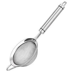 SUNWUKIN 304 Stainless Steel Fine Mesh Strainers for Kitchen, Colander-Skimmer with Handle, Sieve Sifters for Food, Tea, Rice, Oil, Noodles, Fruits, Vegetable