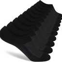 Monxiery 8 Pairs Womens Cotton Non Slip No Show Socks, Low Cut Casual Invisible Liner Socks. L-XL