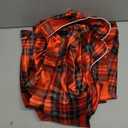 Schbbbta Christmas Family Silk Pajamas Matching Sets Long Sleeve Pj Set Satin Button Down Holiday Sleepwear (13-14 Years, Bright Scotland Plaid)