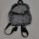 CAMTOP Clear Backpack for Stadium Events Approved Women Girls, Small Clear Bag for Concert, Work, Sporting Festival, Water Resistant Transparent Bag for School (Black&white)