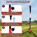 Portable Batting Tee for Baseball/Softball, Tball Set for Toddlers 3-5 Tee Ball Set with Carry Bag, Portable Stable Tanner Tee, Baseball Training Equipment Aged 3-12