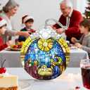 Christian Gifts: Stained Glass Nativity Ornament | Christmas Ornaments (Christmas Tree Decorations), Christian Holiday Decor, Holy Family Decoration, Religious Gifts, Baptism Gift & Xmas Gift
