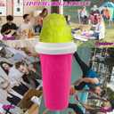 Slushie Maker Cup, DIY Magic Slushy Maker Squeeze Cups, Portable Smoothie Slushy Cup for Juices, Milk and Ice Cream Make, Double Layer Squeeze Slushy Maker Cup, Birthday Gifts for Mom Dad & Friends