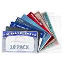 10 Pack Social Security Card Protector Medicare New Credit Card Holder,24 Mil Soft Clear Card for Waterproof SSN Card Protector，ID/Debit/Credit Card Covers Sleeve(10)
