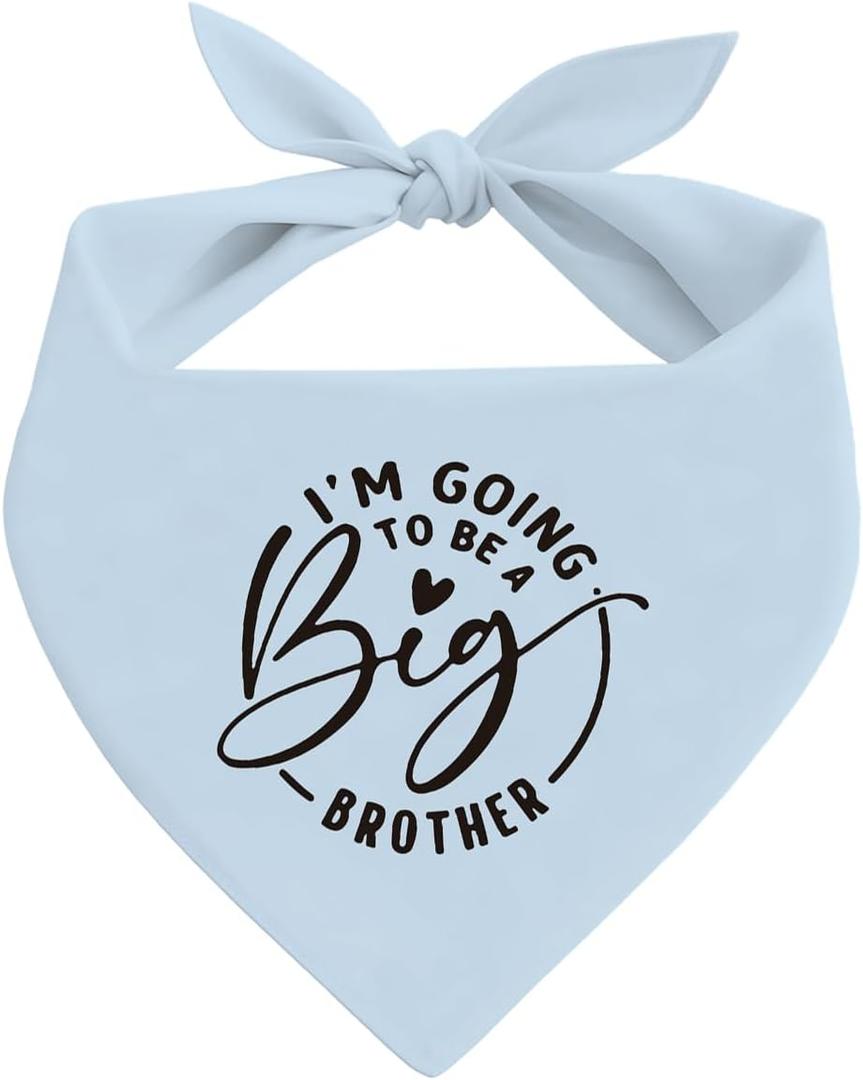 2 x Big Brother Dog Bandana, Blue Pet Dog Scarf Accessories, Pregnancy Announcement Baby Reveal, Pet Dogs Triangle Scarf, Pets Bandana for Small Medium Dogs, (Mix Colors)