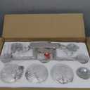 SineRise 3-Light Brushed Nickel Vanity Light with 3 Color Modes (3000K/4000K/6000K), Eye Protection LED Bathroom Light Fixture, Dimmable Modern Wall Light Over Mirror with Clear Glass Shade