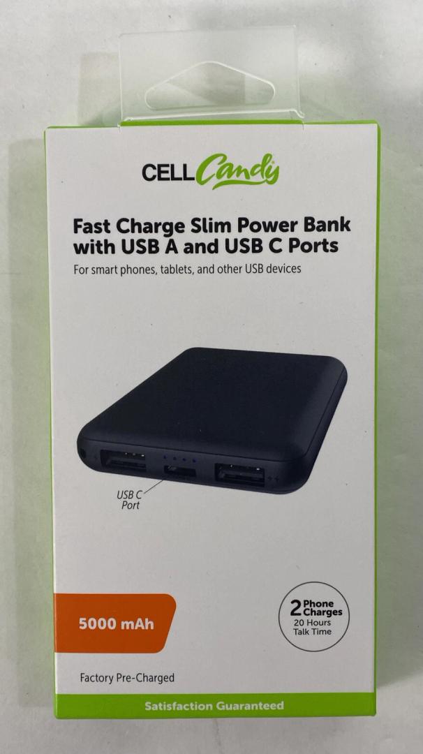 CellCandy Fast Charging Power With USB 5000 MAh