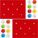 Tradder 2 Set Hole Tarp Team Building Game 85 x 57 Inches Learning Fun Team Building Games for Work with 16 Pcs Ball for Teamwork Group Activities(Red)