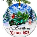 JUNQIU Retirement Ornament 2025, Best Retirement Gift for Woman Or Men - Retired Gifts for Women Mom Nurses Teacher, Retirements Decorations - First Christmas Retired Ornament 2025