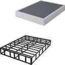 ALDRICH Box Springs King Size 9 Inch, Heavy Duty Metal Frame Mattress Foundation with Easy Clean Cover, Noise Free, Easy Assembly