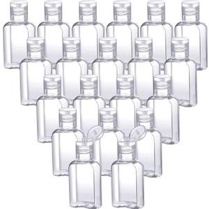 Boao 30 Pcs 1 oz/30 ml Portable Travel Bottle Clear Plastic Empty Bottle Refillable Reusable Containers for Travel Outdoor Camping Business Trip