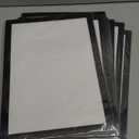 OTYMIOW 12Pcs 8.5 x 11 Picture Frame, Magnetic Sign Holder Display Window Self-Adhesive Display Picture Frames with Strong Magnetic Frame and Clear PVC for Photo Poster Artwork Document (Black)