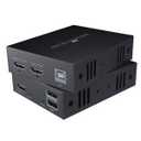 HDMI KVM USB Extender Transmit 1080p HD Video Over Cat5e/6 Ethernet Cable 50m (164ft) for Mouse and Keyboard Control Remote Signals (Black)
