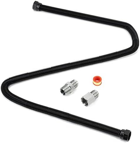 Stanbroil 3/4" x 48" Non-Whistle Flexible Flex Gas Line for Natural Gas or Liquid Propane Fire Pit and Fireplace
