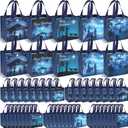 SmoothNovelty 50 Pack Christmas Nativity Gift Bags - Religious Non-woven Favor Totes with Handles for Jesus Birth, Holy Night Church Events, Xmas Party & Holiday Supplies (Reusable Goodie Bags)