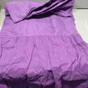 Bed Skirt Queen Size Ruffled Bed Skirt with Split Corners, Queen Bed Skirt 18 Inch Drop, TSUTOMI Queen Size Bed Skirt Grape for Ruffled Bed Skirt with Split Corners, Bed Skirt Queen Size