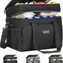 Insulated Soft Cooler Bag, Large Ice Coolers Soft Sided Ice Chest for Beach, Collapsible and Portable (black (60 CAN Xlarge)), Black 