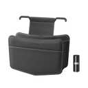 Car Trash Can Small Leather Vehicle Trash Bin Car Dustbin Garbage Organizer Holder with Trash Bag Foldable Mini Cars Storage Bag Container for Auto SUV Van Trucks (Black,Hanging Hook)