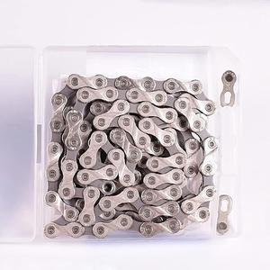 Schrodinger15 70040(+A) Compatible with KNC 9S 9 Speed Steel Bicycle Cycling Cycle Chain 116 Links Road MTB + 1 Pc. Presta to Schrader Adaptor