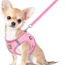 FEimaX Dog Harness and Leash Set, No Pull Breathable Soft Mesh Puppy Vest Harness Reflective Adjustable Pet Harnesses for Small Medium Dogs and Cats - Outdoor Easy Control for Walking (XS, Pink)
