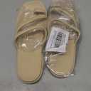 Flip Flops for Women Arch Support Comfortable Thong Sandals with Square Toe & Lightweight Cushion Beach Slides, Size 6.5