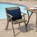 Arden Outdoor Cushion Pillow Back, 23 x 17, Rain-Proof, Fade Resistant Sapphire Blue Leala