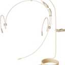 J K Pro Headset Headworn Microphone MIC-J 071S Compatible with AKG Samson Wireless Transmitter - Mini XLR 3Pin Connector