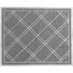 SlipToGrip Door Mat - Durable Door Outdoor Mats for High Traffic - Plaid Grey Mat with Water-Resistant Surface, Dura Loop - No-Slip and Easy-to-Clean for Indoor and Outdoor Entryway, 42 x 35 Inch