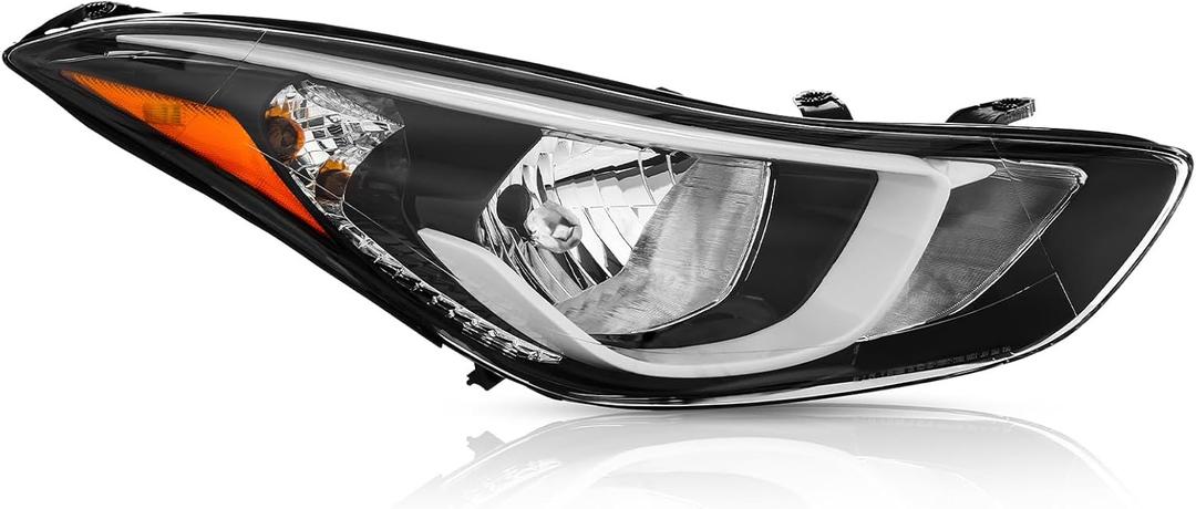 TODO Headlight Assembly Compatible with Hyundai Elantra Passenger RH 2014-2016 Right Side USA-BUILT