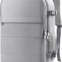 HOTOR Travel Backpack - Flight Approved Travel Bag for Men and Women, Carry on Luggage for 15.6" Laptop and Travel Essentials for Work, Business, Weekender, College 12.8"x8.3"x18.5", Grey