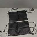 PLULON 2Pcs Drawstring Bags Bulk Black Drawstring Backpack String Backpack Cinch Sack Sport Gym Backpack Bags for Yoga Traveling Outdoor Sports