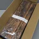 upsimples Floating Shelves for Wall, Wall Shelves for Decor Storage Set of 6, Wall Mounted Wood Shelf for Bedroom, Living Room, Bathroom, Kitchen, Picture Ledge Shelf, Brown (15.7in)