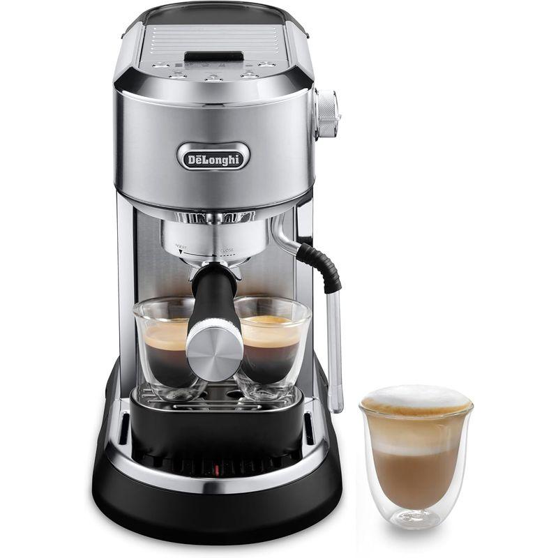 De’Longhi Dedica Maestro Espresso Machine with Milk Frother, 15-Bar Pump & Temperature Control - Barista Coffee Maker Kit for Espresso, Latte, Cappuccino & Iced Coffee - Italian Stainless Steel Design