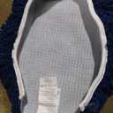 Shaggy Chenille Bathroom Toilet Lid Cover, Ultra Soft Plush Seat Covers, Fluffy Absorbent, 19x21 Inches, Standard Toilet Lids for Bathroom Machine Wash & Dry, Navy Blue