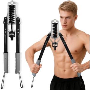 DERACY Chest Workout Equipment, Adjustable Forearm Strengthener, Carbon Steel Twister Arm Trainer, Upper Body Strength Trainer for Home Gym (Plus Size)