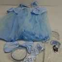 Princess Cinderella Costume for Girls Kids Cosplay Dress Carnival Halloween Party Outfit (5-6 Years, Blue)