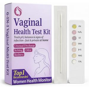 6-in-1 Vaginal Health Test Kit for Women  pH & Balance Awareness, Easy at-Home Self-Check for Intimate Wellness  Quick & Reliable Daily Care Solution