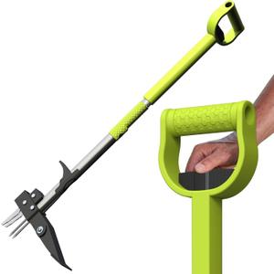 Weed Puller Tool, Stand up Weeder Puller, 40inch Long Handle 4-Claws Garden Weeding Tool, Easily Remove Weeds Without Bending, Pulling, or Kneeling [2024 Upgraded Garden Weeder Puller] (Green)