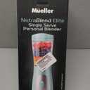 Mueller Smoothie Blender for Smoothies - Personal Blender for Shakes, Frozen Drinks, Baby Food & More, 15oz Travel Cup and Lid, Durable Stainless Steel Blades for Powerful Blending Performance (Turquoise)