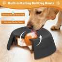 Yipetor Slow Feeder Dog Bowls for Liquid Treat, Entertained Ball-in Bone Broth Dog Lick Bowl, 3/4 Cup Yogurt Pup Lick Toy for Large Medium Small Breeds Dietary Supplement/Post-op Nutrition
