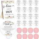 Wenqik 100 Set Wedding Favors for Guests Compact Folding Fans Bulk Thank You Gifts for Wedding Souvenirs