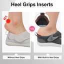 LeIsfIt Womens Wide Diabetic Shoes Adjustable Barefoot Walking Shoes Breathable Zero Drop Sneakers for Wide Width Arthritis Edema Feet (Gray) size 6.5