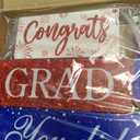 Cinnvoice 4 Pcs Graduation Table Decor 2026 Congrats Grad Centerpiece Class of 2026 Wood Sign Graduation Tiered Tray Decor Farmhouse Congratulate Gifts for Home Shelf Party Decorations(Red Blue)