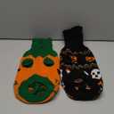 Vehomy 2Pcs Pet Halloween Sweaters Dog Halloween Pumpkin Sweater Kitten Cat Holiday Theme Turtleneck Knitwear Shirt with Pumpkin Skull Patterns Dog Puppy Halloween Costume Clothes for Small Dogs M